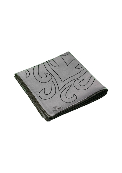 Mim Eşarp Valino Degrade Desenli Şifon Eşarp 90x90 Cm Koyu Gri - Füme