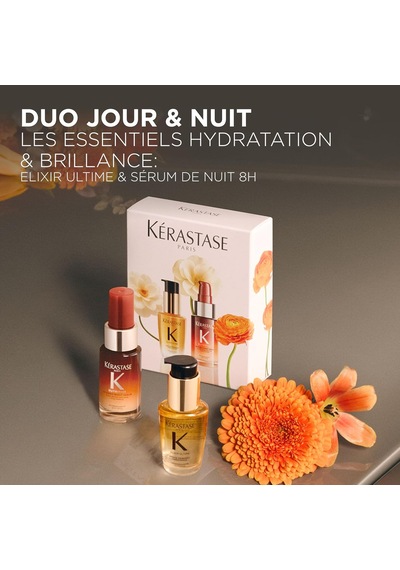 Mini Hero Duo Spring Set - Parlak Ve Kuru Saçlar İçin Hediye Seti - Nutritive 8h Magic Night Serum Ve Elixir Ultime Hair Oil