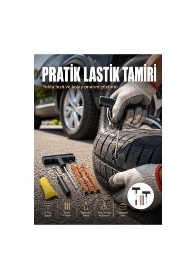 Otomobil Motosik Bisik İçin Güvenli Lastik Tamir Kiti