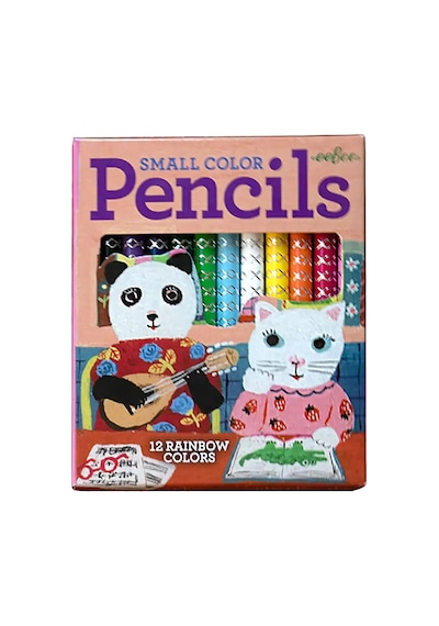 Eeboo Yumi 12li Mini Kuru Boya Kalemi - Panda Çok Renkli