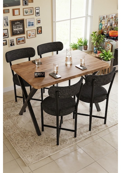 Reyo Falez Elma 110x70 Cm Masa Takımı 4 Sandalyeli Modern Mutfak Balkon Kafe Yemek Masası Seti Atlantik Çam - Antrasit 9881 Reyo Falez Elma 110x70 Cm Masa Takımı 4 Sandalyeli Modern Mutfak Balkon Kafe Yemek Masası Seti Atlantik Çam - Antrasit 9881