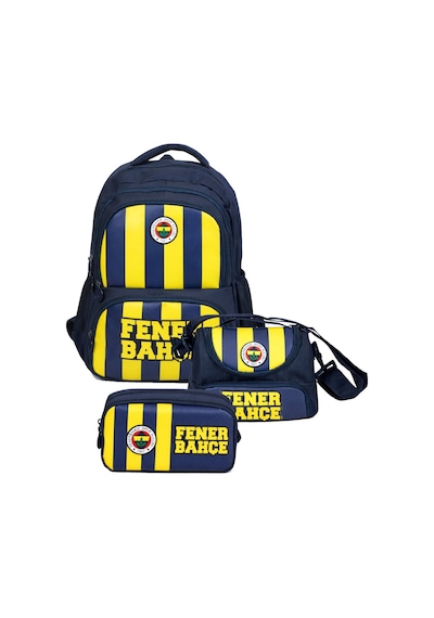 Fenerbahçe Erkek Çocuk Üçlü İlkokul Okul Çanta Seti - Fenerbahçe Yazılı Mavi - Sarı - Setfb70013a Çok Renkli