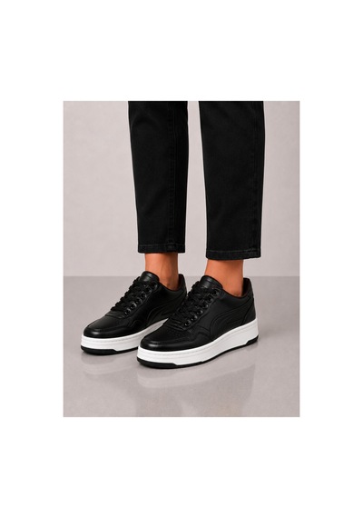 Yalçın Erkek Siyah Sneaker Kalın Taban Ortopedik Günlük Spor Ayakkabı Siyah - 880302228 Siyah