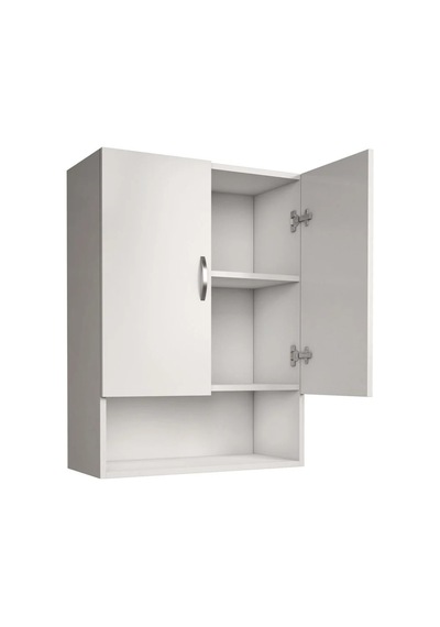 Kobiç 2 Kapaklı Çok Amaçlı Tek Raflı Banyo Ve Mutfak Dolabı 60X30X70 Cm Beyaz