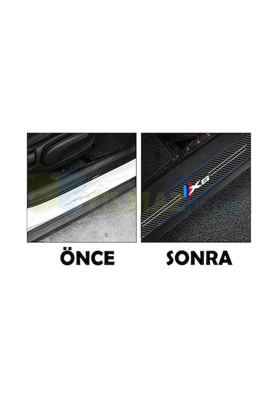 Bmw M Logo X6 Arma Karbon Kapı Eşiği Koruma Oto Sticker 4 Parça
