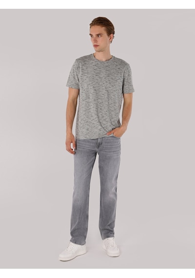 Colin's Colins Regular Fit Bisiklet Yaka Basic Antrasit Erkek Kısa Kol Tişört 001