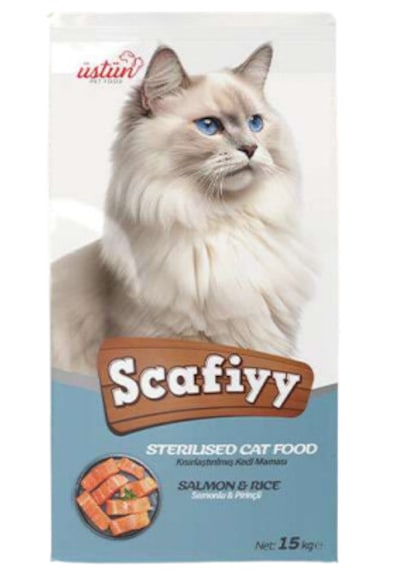 Scafiyy Somonlu Kısırlaştırılmış Yetişkin Kedi Maması 15 KG
