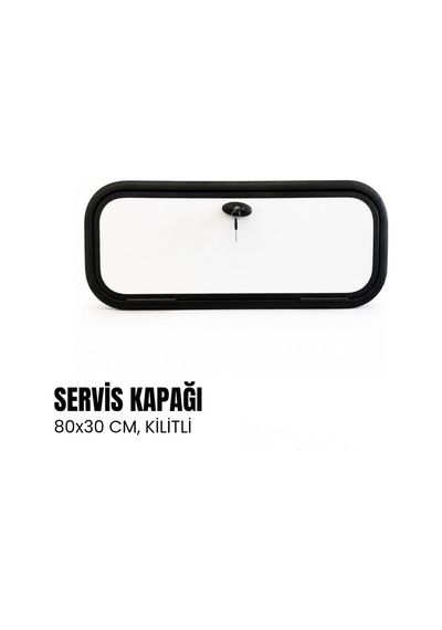 Shuıvan Bagaj Kapağı Servis Kapısı 80x30 Cm Kilitli - Beyaz-2007