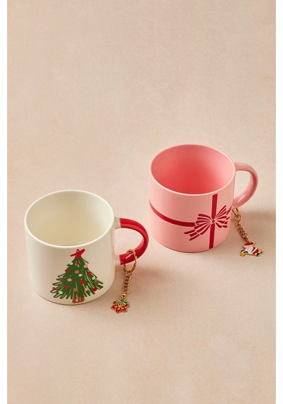 Karaca New Year Yılbaşı Charm Hediyeli Tree Kupa 350 Ml Çok Renkli