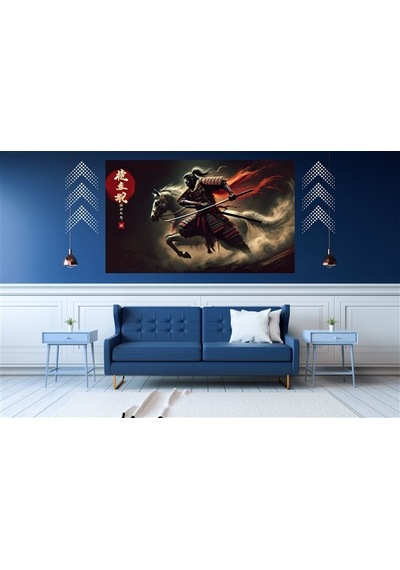 Ti-play Geceden Gelenler 60x90cm Modern Samuray Pvc Çerçevesiz Tablo