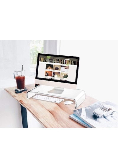 Şeffaf Monitör Yükseltici | Monitör Standı | Monitör Altlığı