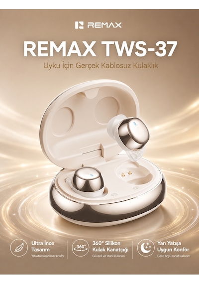 Remax TWS-37 Sleep Mini Bluetooth 6.0 Kulak İçi Uyum Kulaklık