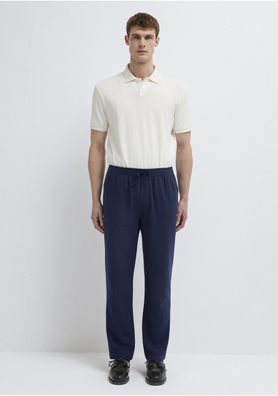 Mavi - Beli Lastikli Lacivert Pantolon 0010596-70490