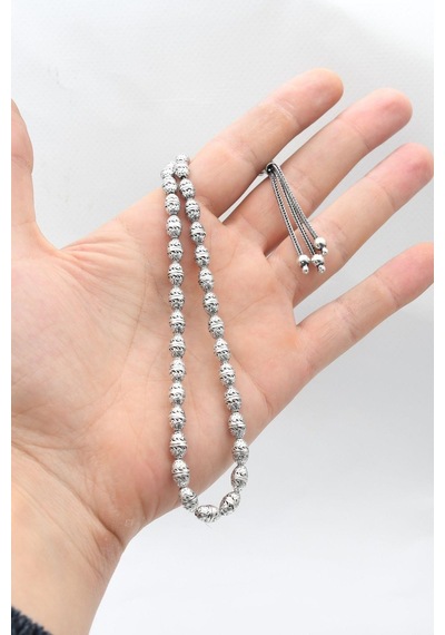 Erkek 925 Ayar Oksitli Tesbih Orta Boy -29 Gr- 901344 Gümüş