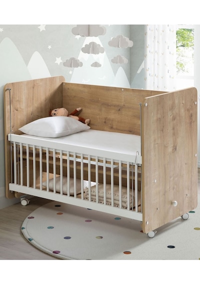 Babywhen Sallanan Ve Tekerlekli Başucu Beşiği 60x120 Cm Ahşap 97b89109123n1 Ahşap
