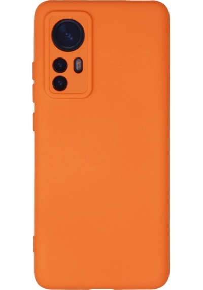 Xiaomi Mi 12 Kılıf Nano İçi Kadife Silikon - Turuncu Düz Renkli
