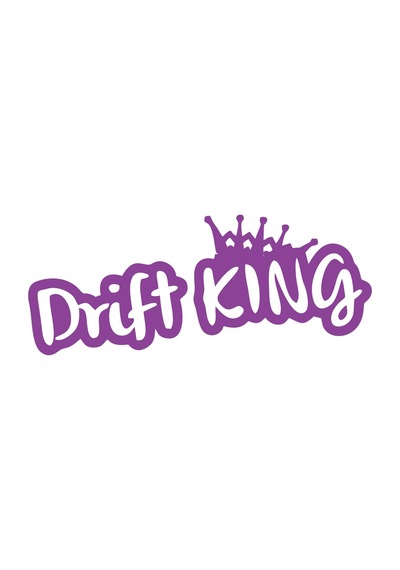 Drift King Araba Sticker 17x17 Cm Mor