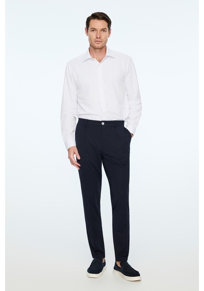Morven Erkek Lacivert Rayon Trend Düz Slim Fit Pantolon 26ms003027200 Lacivert