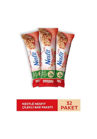 Nestlé Nesfit Çilekli Tam Tahıllı Bar 32 x 23.5 G
