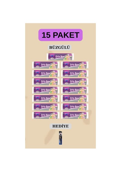 Büzgülü Çöp Torbası Orta 55x60 Prx035