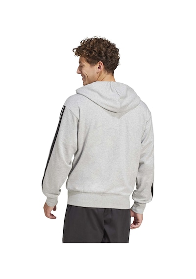 Adidas M 3s Ft Fz Hd Gri Erkek Fermuarlı Sweatshirt Gri
