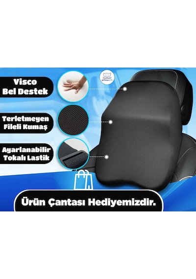 Pillowart Visco Araba Boyun Yastığı Ortopedik Oto Boyun Yastığı