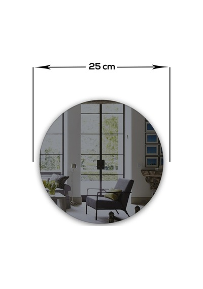 Ayna Füme Ayna 4'lü Takım Yuvarlak Ayna Çap25cm Füme