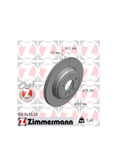 Zimmermann 150.3405.20 Arka Fren Aynası Bmw 5 E60 E61 E63 E64 05 986479056-df4360 34216753215