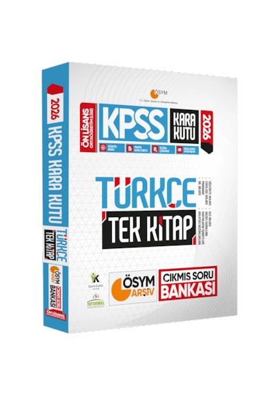 2026 Kpss Önlisans/ortaöğretim Kara Kutu Türkçe Tek Kitap Ösym Çıkmış Soru Bankası Konu Özetli Çözüm