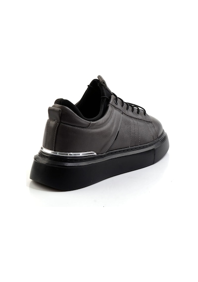 Gri Hakiki Deri Erkek Sneaker E01082010403 Gri