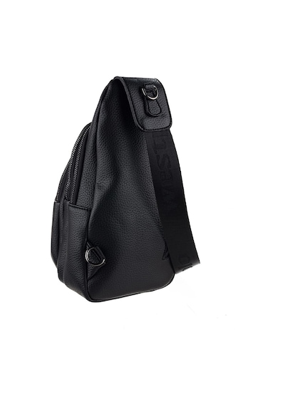 Westpolo Tek Omuz Askılı, Fermuarlı Çok Bölmeli Erkek Sırt Ve Göğüs Çantası Body Bag - Siyah