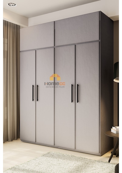 Yapışkanlı Folyo - Premium Boyalı Ahşap Kahve Duvar Kaplama - Mobilya Duvar Kapı - 120cm Gen - Pp608 120 X 450 Cm