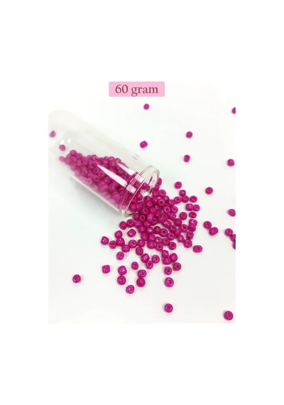 Tedar Dökme Cam Kum Boncuk Büyük Boy 6/0 4 Mm - 60 Gram - Açık Mor - Bnc130 Najmaddin (No:1) 8.5Cm X 10.5 Cm