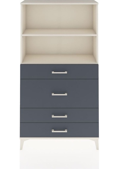 Arges Dolap 2 Raflı 4 Çekmeceli 88x30x163 Aytaşı-antrasit Aytaşı