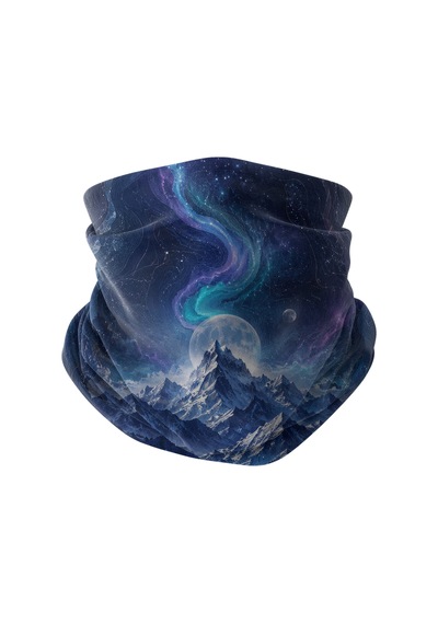 Bobrear Gece Dağları Desenli Çok Amaçlı Buff Bandana Boyunluk Çok Renkli