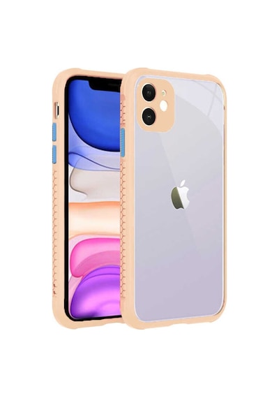 Apple Uyumlu iPhone 11 Kilif Kenar Renkli Sararmaz Seffaf Kapak 357388475