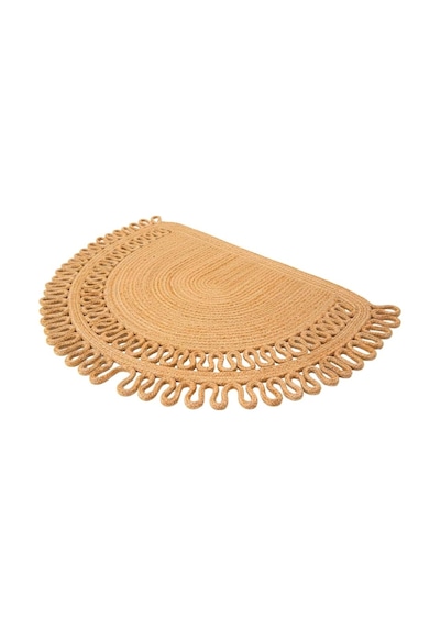 Ayrex Handwoven Jüt Kapı Önü Karşılama Paspası Moderin Tasarım Hasır El İşi Çift Taraflı Paspas Ev Ofis Karav Diğer