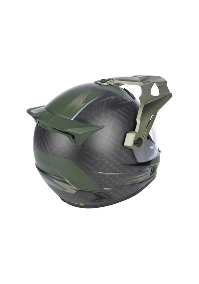 Klim Krios Pro Carbon Echo Adv Rally Motosiklet Kaskı Siyah Yeşil Siyah / Yeşil