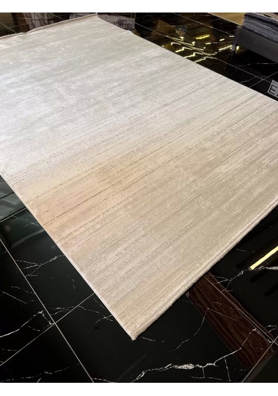 Sanat Halı Doku 3739 Beyaz Düz Modern Salon Halısı