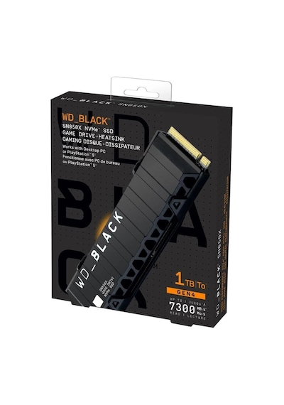 WD Black SN850X WDS100T2XHE 1 TB 7300/6300 MB/S NVMe M.2 2280 SSD