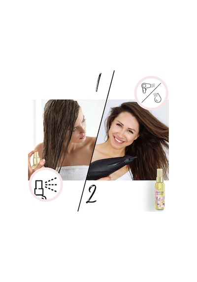 Pantene Pro-V 7'si 1 Arada Hint Yağı Biotin Gül Suyu Ağırlaştırmayan Saç Sprey Yağı 100 ML