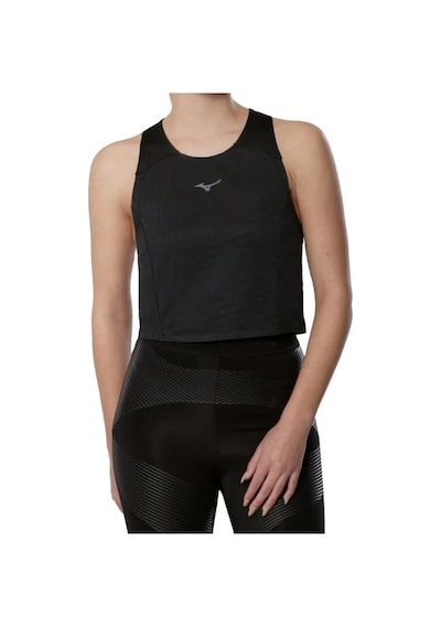 Mizuno Tech Light Crop Top Kadın Tişört Siyah Çok Renkli
