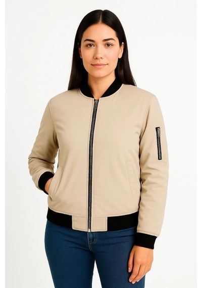 Bomber Mont Ceket - Bej - Bej