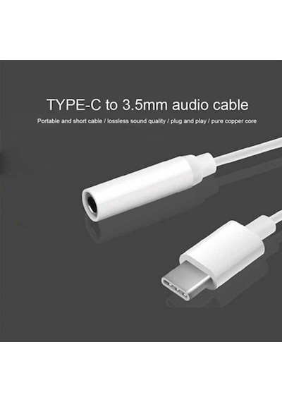 Type C To 3.5Mm Kulaklık Çevirici Dönüştürücü