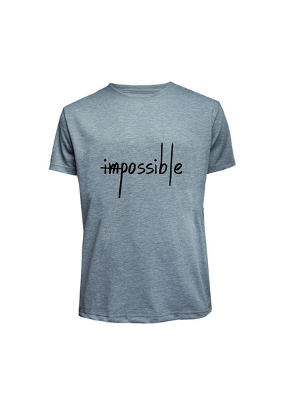 Baranışık İmpossible Baskılı Penye Süprem Tshirt Gri