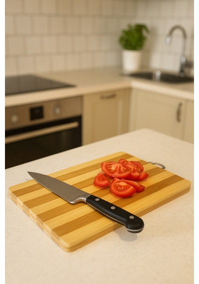 Bambu Kesim Panosu - Bambu Kesim Tahtası 30 Cm X 20 Cm Kesme Tahtası Bambu Bej Diğer