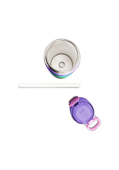 Coral High Kids Mor Lila Renk Geçişli Pipetli Ve Direkt İçim Çelik Termos 500 Ml 31850 Lila