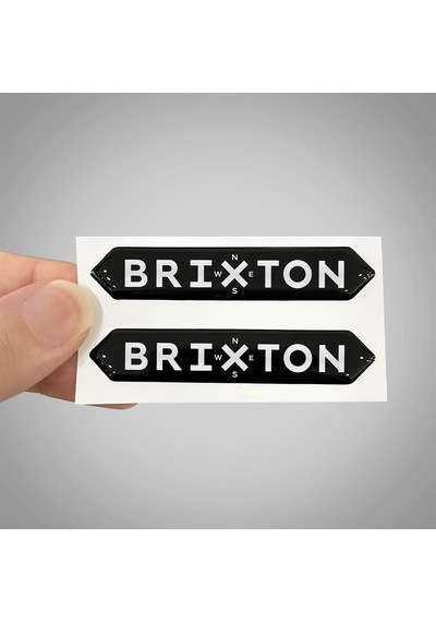Brixton 3D Gümüş Arma Sticker Yapıştırma 2 Adet