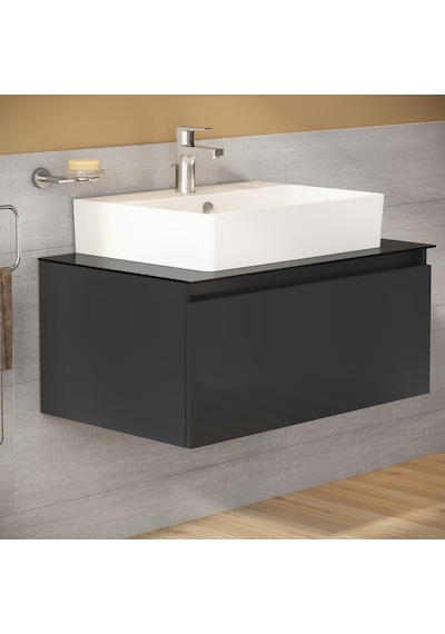 VitrA Nuo 67693 Lavabo Dolabı Parlak Antrasit Çanak Lavabolu 80 CM Parlak Antrasit VitrA Nuo 67693 Lavabo Dolabı Parlak Antrasit Çanak Lavabolu 80 CM Parlak Antrasit