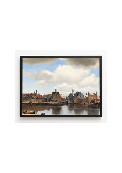 Rönesans Vermeer Delft Manzarası Çerçevesiz Poster 21x30 Cm A4 Tablo Rönesans Klasik Sanat